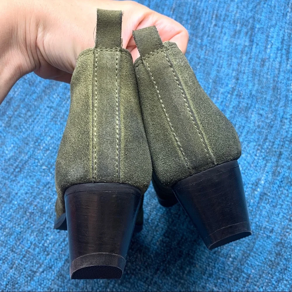 Coconuts by Matisse Natural Wilkins Suede Booties Women's Size 6.5 in Green